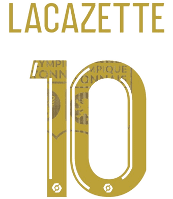 2023-24 Olympique Lyonnais**Lyon**LACAZETTE#10 Home Shirt Official Player Issue Name Number Set