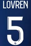 2023-24 Olympique Lyonnais**Lyon**LOVREN#5 Third Shirt Official Player Issue Name Number Set