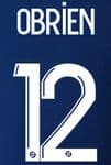 2023-24 Olympique Lyonnais**Lyon**O'BRIEN#12 Third Shirt Official Player Issue Name Number Set