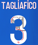 2023-24 Olympique Lyonnais**Lyon**TAGLIAFICO#3 Away Shirt Official Player Issue Name Number Set