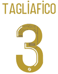 2023-24 Olympique Lyonnais**Lyon**TAGLIAFICO#3 Home Shirt Official Player Issue Name Number Set