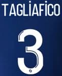 2023-24 Olympique Lyonnais**Lyon**TAGLIAFICO#3 Third Shirt Official Player Issue Name Number Set
