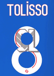 2023-24 Olympique Lyonnais**Lyon**TOLISSO#8 Away Shirt Official Player Issue Name Number Set