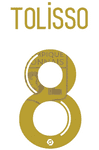2023-24 Olympique Lyonnais**Lyon**TOLISSO#8 Home Shirt Official Player Issue Name Number Set