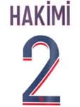 2023-24 PSG Paris LIGUE 1 Away Shirt HAKIMI#2 Official Player Issue Size Name Number Set