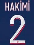 2023-24 PSG Paris LIGUE 1 Home Shirt HAKIMI#2 Official Player Issue Size Name Number Set