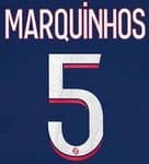 2023-24 PSG Paris LIGUE 1 Home Shirt MARQUINHOS#5 Official Player Issue Size Name Number Set