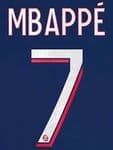 2023-24 PSG Paris LIGUE 1 Home Shirt MBAPPE#7 Official Player Issue Size Name Number Set