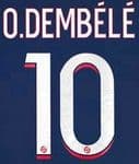 2023-24 PSG Paris LIGUE 1 Home Shirt O.DEMBELE#10 Official Player Issue Size Name Number Set