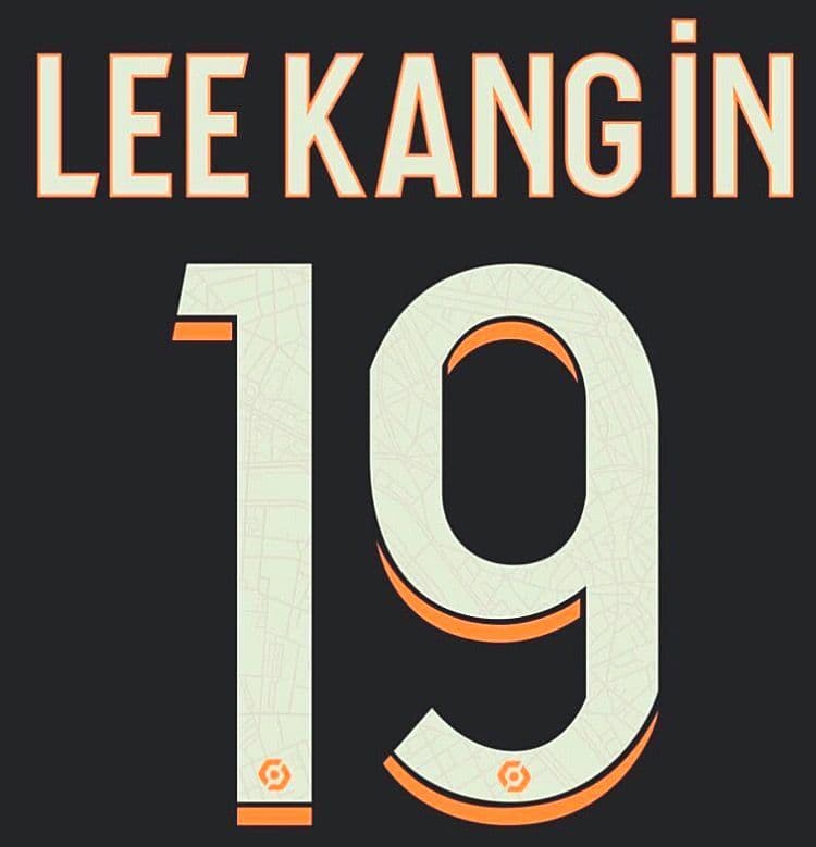 2023-24 PSG Paris LIGUE 1 Third Shirt LEE KANG IN 19 Official