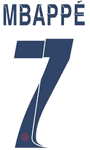 2023-24 PSG**Paris St Germain**UCL Away Shirt MBAPPE#7 Official Player Issue Size Name Number Set