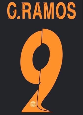 2023-24 PSG**Paris St Germain**UCL Third Shirt G.RAMOS#9 Official Player Issue Size Name Number Set