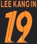 2023-24 PSG**Paris St Germain**UCL Third Shirt LEE KANG IN#19 Official Player Issue Name Number Set