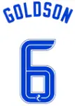 2023-24 Rangers(Glasgow) Away Shirt GOLDSON#6 Official Player Issue Size Name Number Set