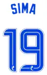 2023-24 Rangers(Glasgow) Away Shirt SIMA#19 Official Player Issue Size Name Number Set