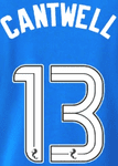 2023-24 Rangers(Glasgow) Home/Third/Fourth Shirt CANTWELL#13 Official Player Issue Name Number Set