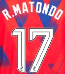 2023-24 Rangers(Glasgow) Home/Third/Fourth Shirt R.MATONDO#17 Official Player Issue Name Number Set
