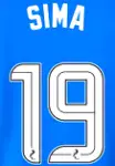 2023-24 Rangers(Glasgow) Home/Third/Fourth Shirt SIMA#19 Official Player Issue Size Name Number Set