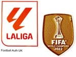 2023-24 Real Madrid**World Club Champions & LFP La Liga**Official Player Issue Size Badge Patch Set