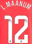 2023-25 Arsenal FA WSL Home/Away/Third Shirt L.MAANUM#12 Official Player Issue Size Name Number Set