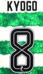 2023-25 Celtic(Glasgow) Home/Away/Third Shirt KYOGO#8 Official Player Issue Size Name Number Set