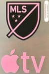 2023-25 Inter Miami**MLS & APPLE TV**Away Shirt Official Player Issue Football Badge Patch Logo Set