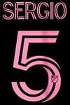 2023-25 Inter Miami MLS Away Shirt SERGIO#5 Official Player Issue Match Name Number Set