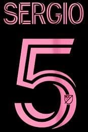 2023-25 Inter Miami MLS Away Shirt SERGIO#5 Official Player Issue Match Name Number Set