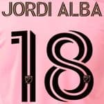 2023-25 Inter Miami MLS Home Shirt JORDI ALBA#18 Official Player Issue Match Name Number Set