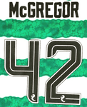 2023-26 Celtic(Glasgow) Home/Away/Third Shirt McGREGOR#42 Official Player Issue Size Name Number Set