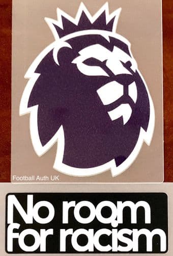 2023-26 FA Premier League & No Room For Racism Official Player Issue Size Football Badge Patch Set