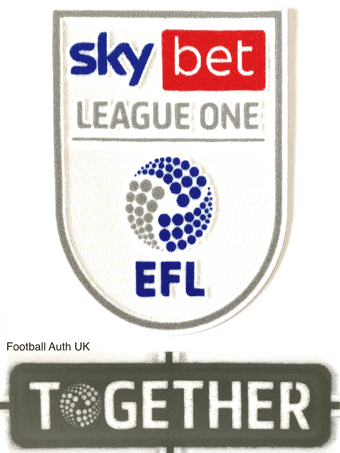 2023-26 Sky Bet EFL League One Official Player Issue Size Football Soccer Badge Patch Set