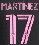 2023 Inter Miami MLS Away Shirt MARTINEZ#17 Official Player Issue Match Name Number Set