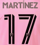 2023 Inter Miami MLS Home Shirt MARTINEZ#17 Official Player Issue Match Name Number Set
