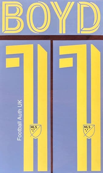 2023 LA Galaxy MLS Away Shirt BOYD#11 Official Player Issue Match Name Number Set