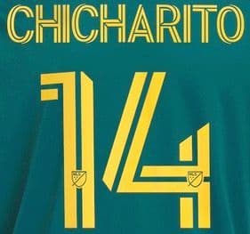 2023 LA Galaxy MLS Away Shirt CHICHARITO#14 Official Player Issue Match Name Number Set