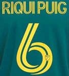 2023 LA Galaxy MLS Away Shirt RIQUI PUIG#6 Official Player Issue Match Name Number Set