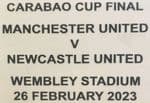 2023 Manchester United CARABAO CUP FINAL Official Player Size Match Transfer Details Football Logo.