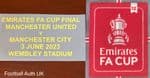 2023 Manchester United FA CUP FINAL Official Player Size Match Day Transfer & Badge Patch Set