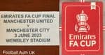 2023 Manchester United FA CUP FINAL Official Player Size Match Day Transfer & Badge Patch Set.