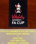 2023 Manchester United(Women)FA CUP FINAL Official Player Size Match Day Transfer & Badge Patch Set