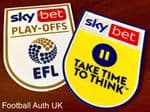 2023 Sky Bet EFL Championship Play-Offs Official Player Issue Size Football Badge Patch Set