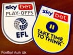2023 Sky Bet EFL League One Play-Offs Official Player Issue Size Football Badge Patch Set