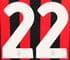 2024-25 AC Milan**125th Year Anniversary**Home Shirt Number#22 Official Player Issue Size Number