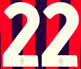 2024-25 AC Milan**125th Year Anniversary**Home Shirt Number#22 Official Player Issue Size Number