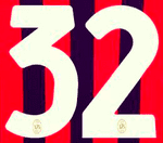 2024-25 AC Milan**125th Year Anniversary**Home Shirt Number#32 Official Player Issue Size Number