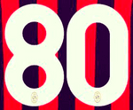 2024-25 AC Milan**125th Year Anniversary**Home Shirt Number#80 Official Player Issue Size Number