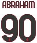 2024-25 AC Milan Away Shirt ABRAHAM#90 Official Player Issue Size Name Number Set