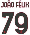 2024-25 AC Milan Away Shirt JOAO FELIX#79 Official Player Issue Size Name Number Set