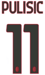 2024-25 AC Milan Away Shirt PULISIC#11 Official Player Issue Size Name Number Set